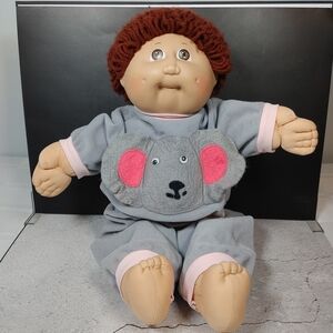 Cabbage Patch Kids Boy Doll 1984 Short Brown Curly Hair Brown Eyes Dimples